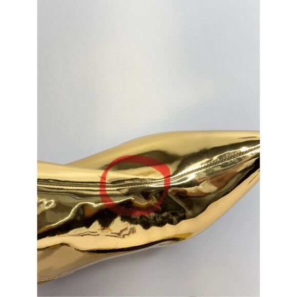 INC International Concepts Boots Size 7 Gold Pointed Toe Stiletto Heels - Picture 10 of 11